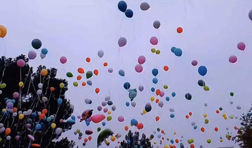 Malatya'da lösemili çocuklar için binlerce balon gökyüzüne bırakıldı