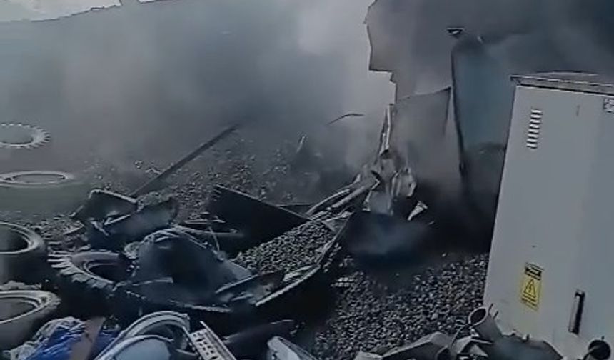 Rize'de şantiyede çıkan yangın söndürüldü