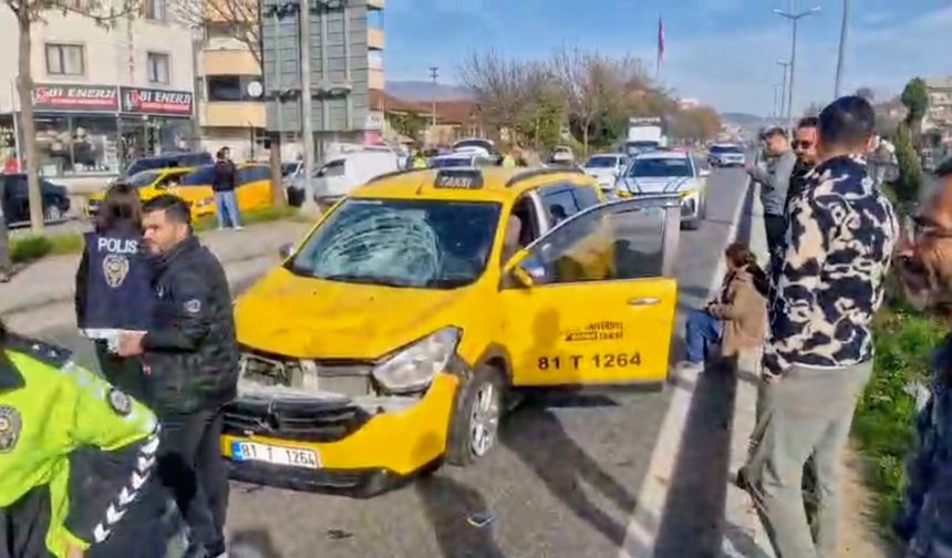 Taksinin çarptığı yaya öldü