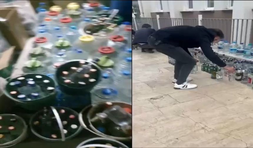 Amasya’da kaçak ve sahte alkol operasyonuna 2 tutuklama