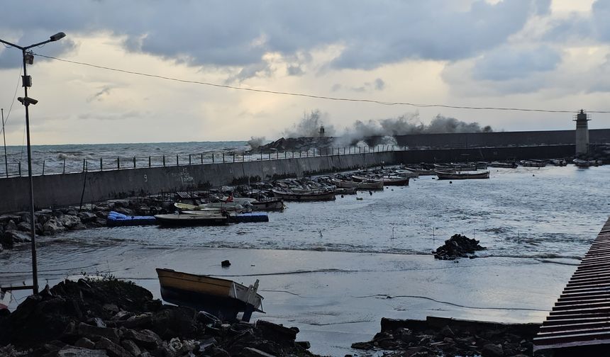 Zonguldak'ta deniz taştı, kardan 81 köy yolu kapandı