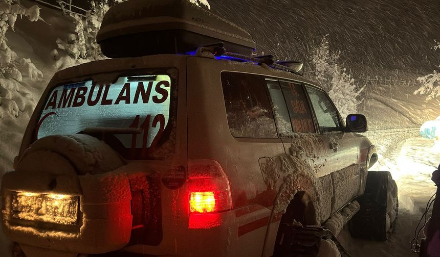 Amasya'da tansiyon hastası, paletli ambulansla hastaneye yetiştirdi