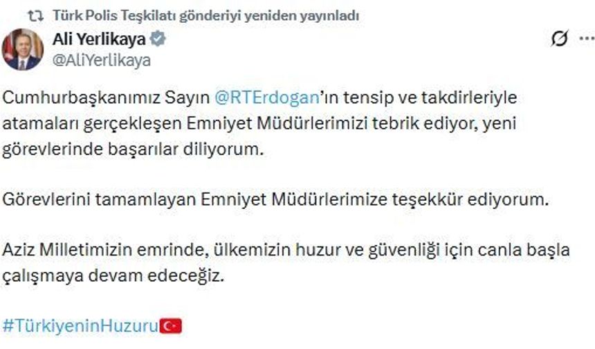 Cumhurbaşkanlığı tarafından yapılan atamalar Resmi Gazete'de (2)