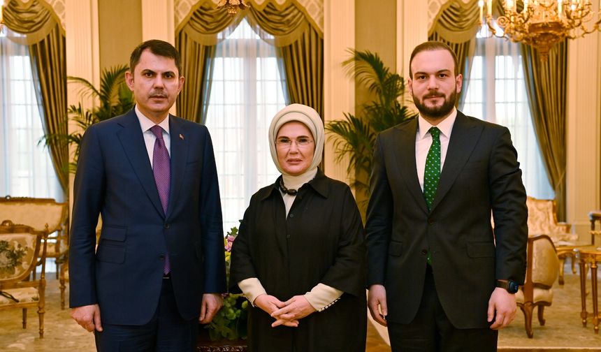 Emine Erdoğan, Bakan Kurum ve Ağırbaş'ı kabul etti