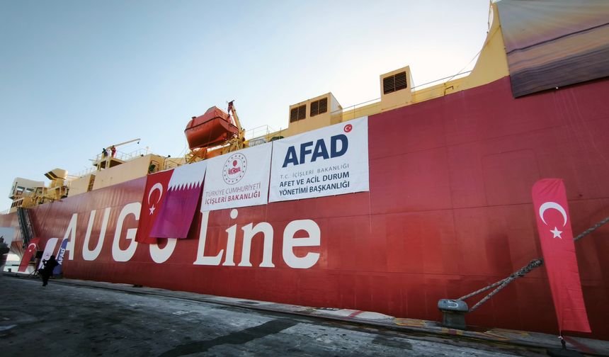 Sudan'a gidecek yardım gemisi, Mersin'den yola çıktı