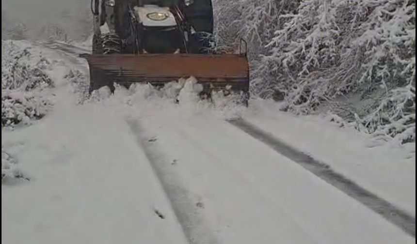 Zonguldak'ta kar yağışı nedeniyle 62 köy yolu kapandı