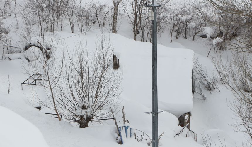 Karlıova'da kar yağışı ve tipi; 35 köy yolu kapandı