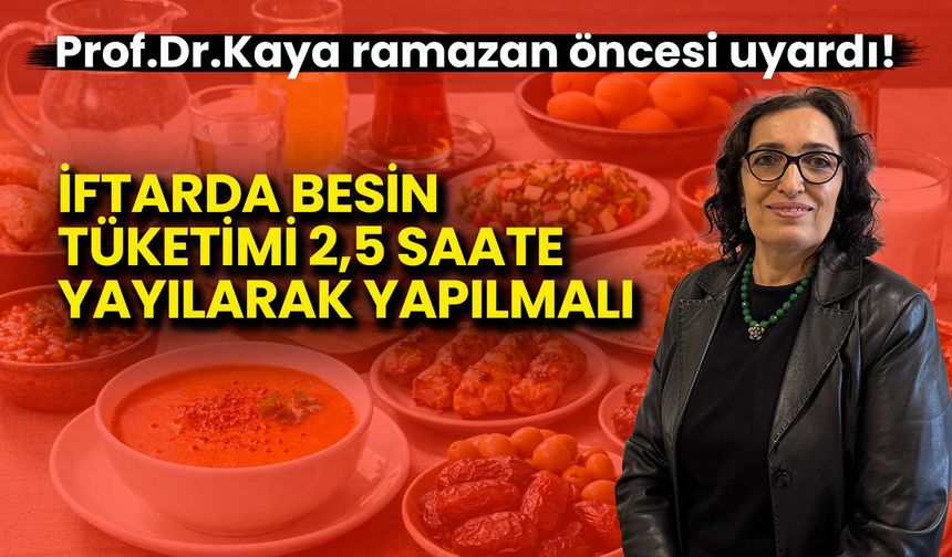 Prof. Dr. Kaya'dan Uyarı: İftarı 2,5 Saate Yayın