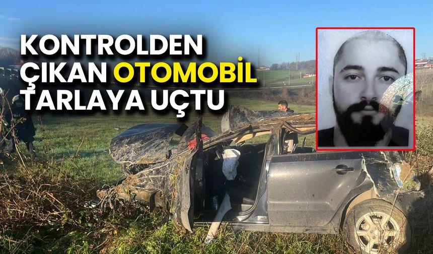 Samsun'da Kontrolden Çıkan Otomobil Tarlaya Uçtu
