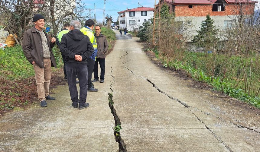 Ordu Valisi Erol, heyelan bölgesinde incelemelerde bulundu