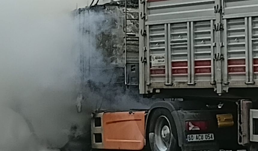 Ordu'da TIR yangını