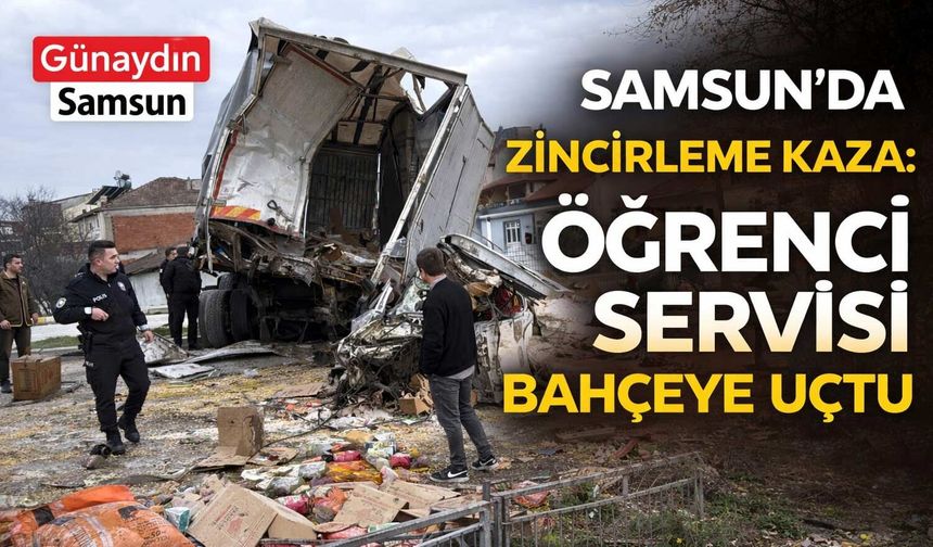 Vezirköprü'de Zincirleme Kaza: 10'u Öğrenci 19 Kişi Yaralandı