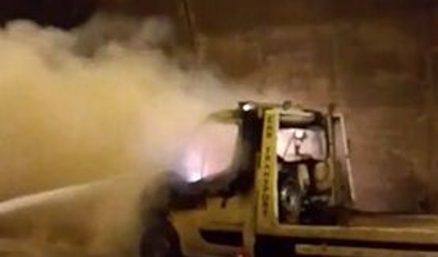 Bolu Dağı Tünelinde oto kurtarıcı yandı