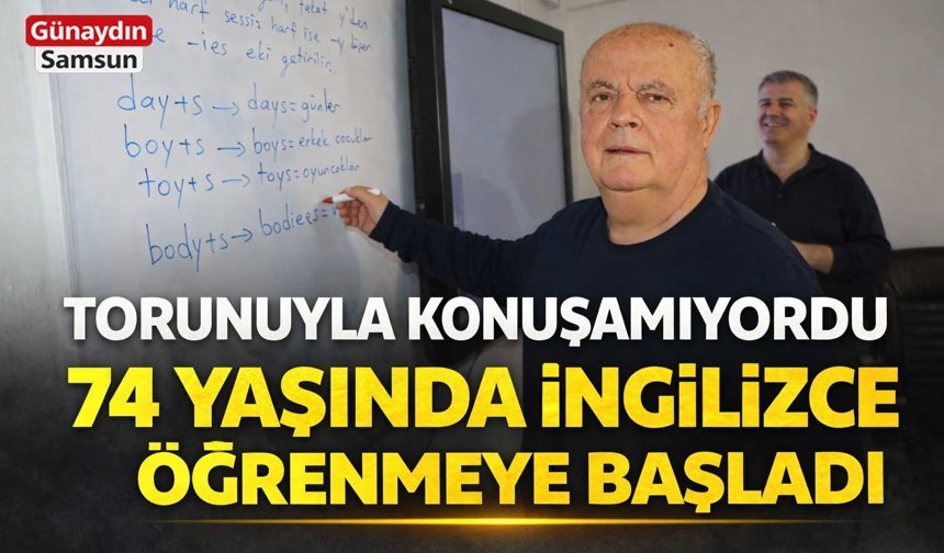 Samsun’da 74 Yaşındaki Dede Torunu İçin İngilizce Öğreniyor
