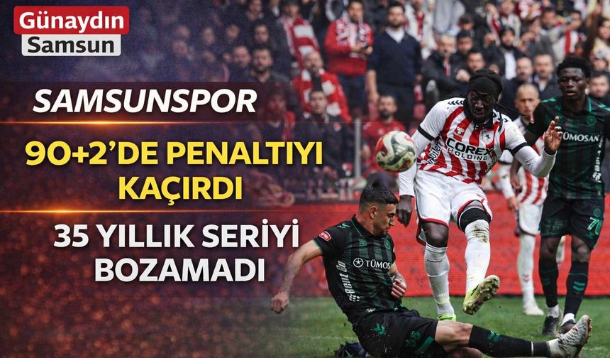 Samsunspor 90+2'de Fırsatı Değerlendiremedi