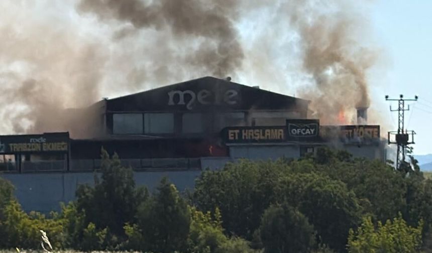 Kastamonu'da dinlenme tesisi, çıkan yangında hasar gördü