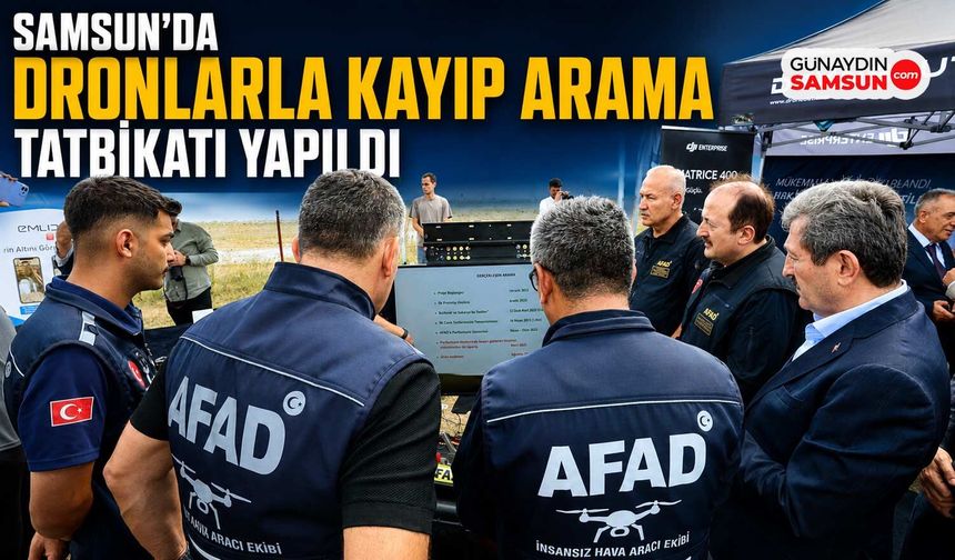 Samsun’da Dronlarla Kayıp Arama Tatbikatı Yapıldı