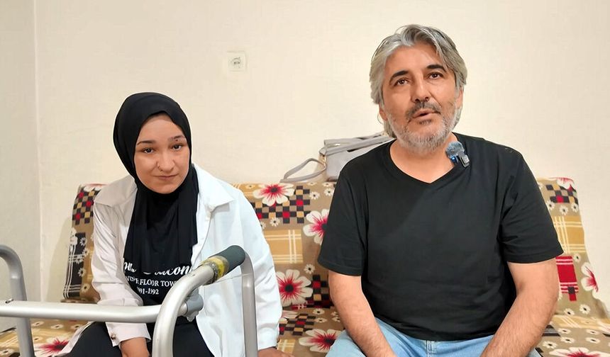 Doğuştan yürüme engelli Esma, ilk kez ayağa kalktı