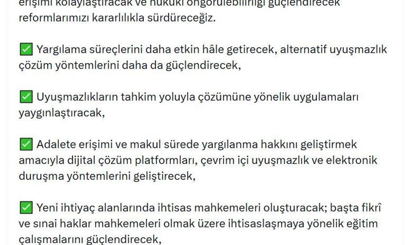 Bakan Gürlek: Reformlarımızı kararlılıkla sürdüreceğiz