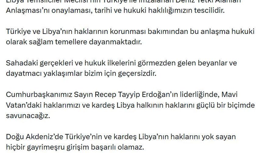 AK Parti'li Çelik: Deniz Yetki Alanları Anlaşması'nın onaylanması, tarihi ve hukuki haklılığımızın tescilidir