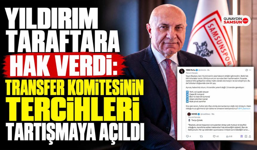 Başkan Yıldırım Taraftara Hak Verdi: Transfer Komitesinin Tercihleri Tartışmaya Açıldı