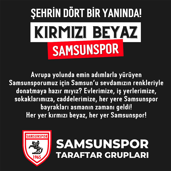 Samsunspor Taraftar Bayrak Sehir 2