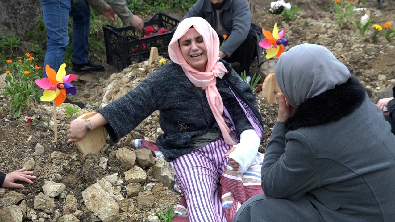 Samsun Heyelan Anne Cigdem Kaya 3