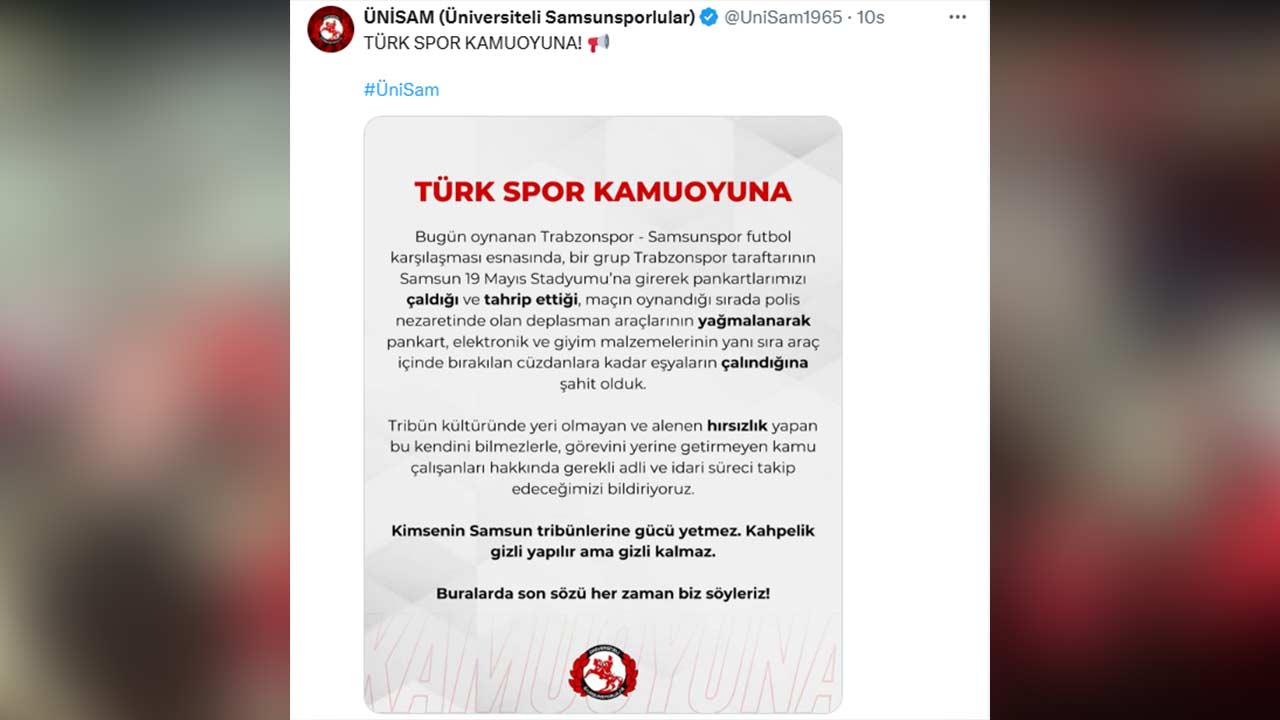 Samsunspor Taraftar Hirsizlik 2