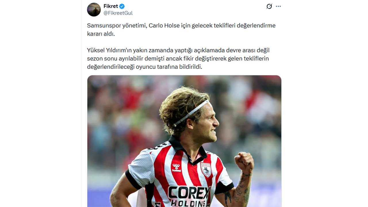 Carlo Holse Samsunspor Transfer 2