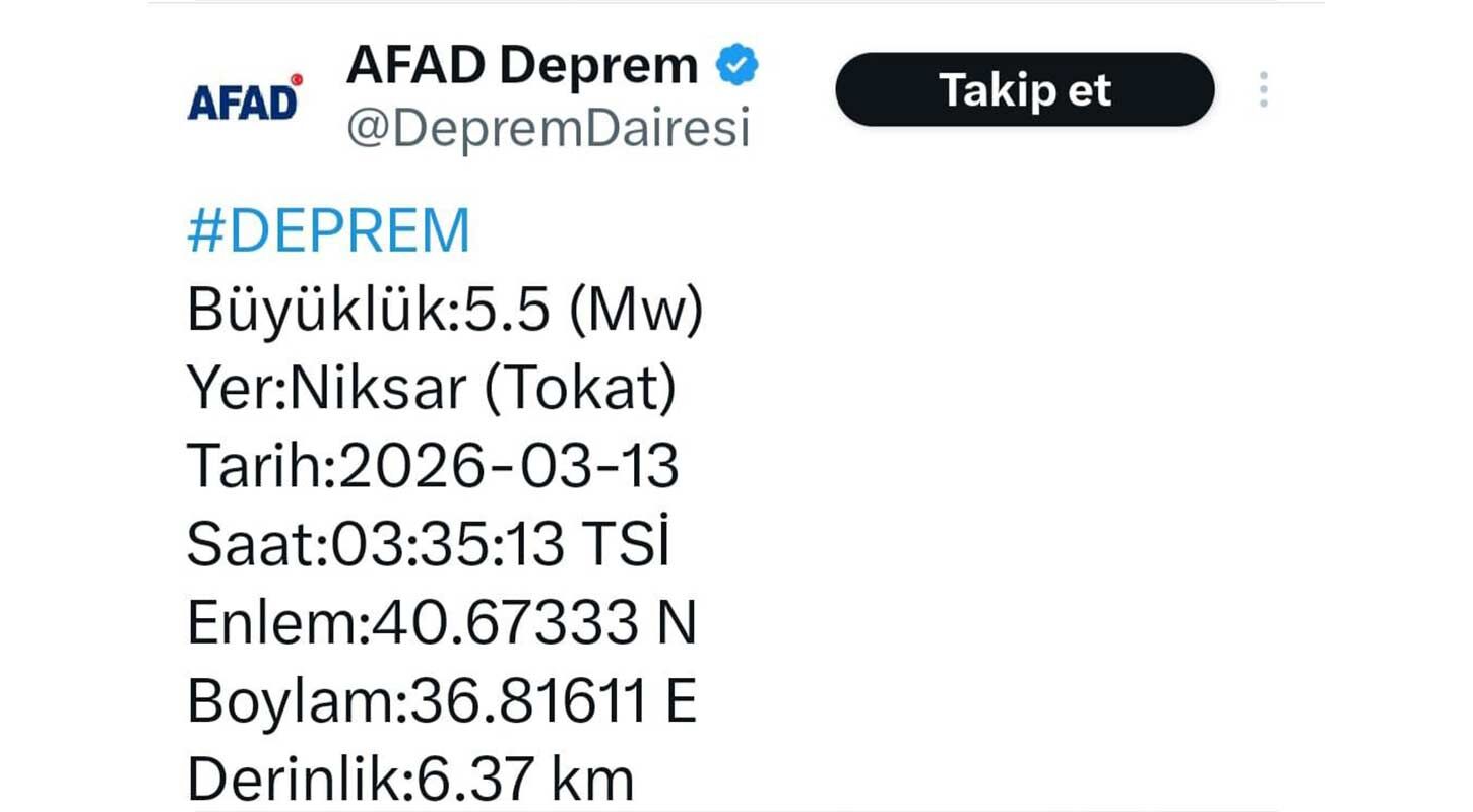 Tokat Deprem Samsun 4
