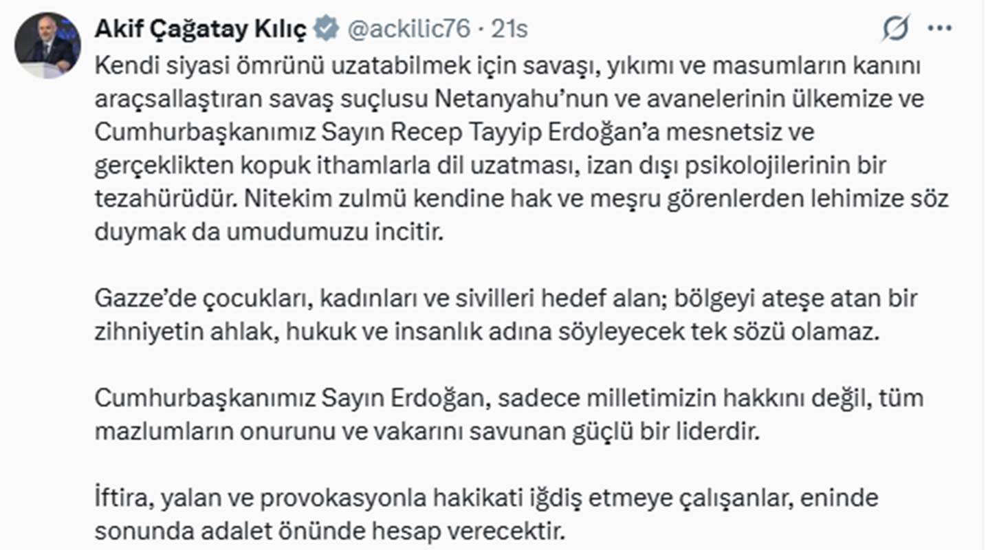 Akif Cagatay Kilic Tepki 1